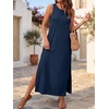 image:imageANRABESS Women Summer Casual Sleeveless Maxi Sundress Beach Tank Dresses Pockets Travel Vacation Clothes Cruise Outfits 2026Navy Blue