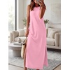 image:imageANRABESS Women Summer Casual Sleeveless Maxi Sundress Beach Tank Dresses Pockets Travel Vacation Clothes Cruise Outfits 2026Pink