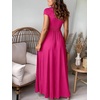 image:imageANRABESS Women Summer Deep V Neck Short Sleeve Dresses Slit Elegant Wedding Guest Formal Cocktail Evening Maxi Long DressShort Sleeve Rose