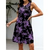 image:imageANRABESS Women Summer Dress Built in Bra 2026 Casual Sleeveless Beach Sundress Flowy Tank Mini Short Dresses with PocketsBlack Purple Floral