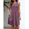 image:imageANRABESS Women Summer Dress Built in Bra 2026 Casual Sleeveless Beach Sundress Flowy Tank Mini Short Dresses with PocketsFuchsia Pink Floral