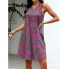 image:imageANRABESS Women Summer Dress Built in Bra 2026 Casual Sleeveless Beach Sundress Flowy Tank Mini Short Dresses with PocketsFuchsia Pink Floral