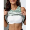 image:imageANRABESS Women Summer Dress Built in Bra 2026 Casual Sleeveless Beach Sundress Flowy Tank Mini Short Dresses with PocketsGreen White Floral