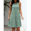 image:imageANRABESS Women Summer Dress Built in Bra 2026 Casual Sleeveless Beach Sundress Flowy Tank Mini Short Dresses with PocketsGreen White Floral