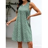 image:imageANRABESS Women Summer Dress Built in Bra 2026 Casual Sleeveless Beach Sundress Flowy Tank Mini Short Dresses with PocketsGreen White Floral