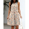 image:imageANRABESS Women Summer Dress Built in Bra 2026 Casual Sleeveless Beach Sundress Flowy Tank Mini Short Dresses with PocketsLeaves Print