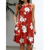 image:imageANRABESS Women Summer Dress Built in Bra 2026 Casual Sleeveless Beach Sundress Flowy Tank Mini Short Dresses with PocketsRed White Peonies