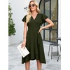 image:imageANRABESS Womens Cocktail Dress Semi Formal Wedding Guest Wrap Midi Dresses Summer Western A Line High Low Ruffled DressArmy Green