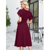 image:imageANRABESS Womens Cocktail Dress Semi Formal Wedding Guest Wrap Midi Dresses Summer Western A Line High Low Ruffled DressBurgundy