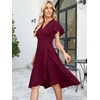 image:imageANRABESS Womens Cocktail Dress Semi Formal Wedding Guest Wrap Midi Dresses Summer Western A Line High Low Ruffled DressBurgundy