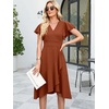 image:imageANRABESS Womens Cocktail Dress Semi Formal Wedding Guest Wrap Midi Dresses Summer Western A Line High Low Ruffled DressBurnt Orange