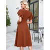 image:imageANRABESS Womens Cocktail Dress Semi Formal Wedding Guest Wrap Midi Dresses Summer Western A Line High Low Ruffled DressBurnt Orange