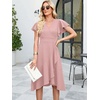 image:imageANRABESS Womens Cocktail Dress Semi Formal Wedding Guest Wrap Midi Dresses Summer Western A Line High Low Ruffled DressPink
