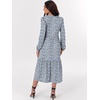 image:imageANRABESS Womens Long Sleeve Maxi Dresses 2026 Spring Casual V Neck Flowy Tiered Boho Modest Vacation Dress with PocketsFloral Blue