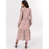 image:imageANRABESS Womens Long Sleeve Maxi Dresses 2026 Spring Casual V Neck Flowy Tiered Boho Modest Vacation Dress with PocketsFloral Pink