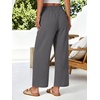 image:imageANRABESS Womens Palazzo PantsWide Leg Cropped Elastic High WaistedFlowy Lightweight AirySummer Casual for Beach VacationDark Grey