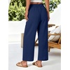 image:imageANRABESS Womens Palazzo PantsWide Leg Cropped Elastic High WaistedFlowy Lightweight AirySummer Casual for Beach VacationNavy Blue