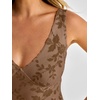 image:imageANRABESS Womens Sexy V Neck Sleeveless Wedding Guest Dresses Spring Mesh Bodycon High Slit Ruffle Hem Cocktail Maxi DressCoffee