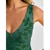 image:imageANRABESS Womens Sexy V Neck Sleeveless Wedding Guest Dresses Spring Mesh Bodycon High Slit Ruffle Hem Cocktail Maxi DressDeep Green