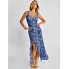 image:imageANRABESS Womens Sexy V Neck Sleeveless Wedding Guest Dresses Spring Mesh Bodycon High Slit Ruffle Hem Cocktail Maxi DressDusty Blue