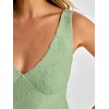 image:imageANRABESS Womens Sexy V Neck Sleeveless Wedding Guest Dresses Spring Mesh Bodycon High Slit Ruffle Hem Cocktail Maxi DressLight Green