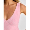 image:imageANRABESS Womens Sexy V Neck Sleeveless Wedding Guest Dresses Spring Mesh Bodycon High Slit Ruffle Hem Cocktail Maxi DressLight Pink