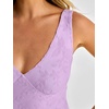 image:imageANRABESS Womens Sexy V Neck Sleeveless Wedding Guest Dresses Spring Mesh Bodycon High Slit Ruffle Hem Cocktail Maxi DressLight Purple
