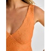 image:imageANRABESS Womens Sexy V Neck Sleeveless Wedding Guest Dresses Spring Mesh Bodycon High Slit Ruffle Hem Cocktail Maxi DressOrange