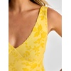 image:imageANRABESS Womens Sexy V Neck Sleeveless Wedding Guest Dresses Spring Mesh Bodycon High Slit Ruffle Hem Cocktail Maxi DressYellow