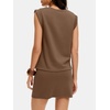 image:imageANRABESS Womens Summer 2 Piece Short Skirt Sets 2026 Cap Sleeve Top Athletic Skort Workout Tennis Matching Set Travel OutfitsBrown