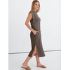 image:imageANRABESS Womens Summer Casual Midi Dress Sleeveless Crewneck Loose Split WrinkleFree Beach Travel Vacation Long SundressCoffee Grey