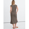 image:imageANRABESS Womens Summer Casual Midi Dress Sleeveless Crewneck Loose Split WrinkleFree Beach Travel Vacation Long SundressCoffee Grey