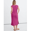 image:imageANRABESS Womens Summer Casual Midi Dress Sleeveless Crewneck Loose Split WrinkleFree Beach Travel Vacation Long SundressHot Pink
