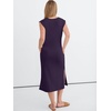 image:imageANRABESS Womens Summer Casual Midi Dress Sleeveless Crewneck Loose Split WrinkleFree Beach Travel Vacation Long SundressPurple