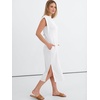 image:imageANRABESS Womens Summer Casual Midi Dress Sleeveless Crewneck Loose Split WrinkleFree Beach Travel Vacation Long SundressWhite
