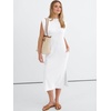 image:imageANRABESS Womens Summer Casual Midi Dress Sleeveless Crewneck Loose Split WrinkleFree Beach Travel Vacation Long SundressWhite