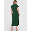 image:imageANRABESS Womens Summer Casual Midi Dresses Short Sleeve Polo V Neck Loose Split WrinkleFree Beach Vacation Tshirt Maxi DressForest Green
