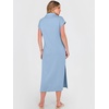 image:imageANRABESS Womens Summer Casual Midi Dresses Short Sleeve Polo V Neck Loose Split WrinkleFree Beach Vacation Tshirt Maxi DressLight Blue