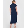 image:imageANRABESS Womens Summer Casual Midi Dresses Short Sleeve Polo V Neck Loose Split WrinkleFree Beach Vacation Tshirt Maxi DressNavy Blue