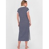 image:imageANRABESS Womens Summer Casual Midi Dresses Short Sleeve Polo V Neck Loose Split WrinkleFree Beach Vacation Tshirt Maxi DressNavy Blue White Stripe