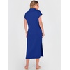 image:imageANRABESS Womens Summer Casual Midi Dresses Short Sleeve Polo V Neck Loose Split WrinkleFree Beach Vacation Tshirt Maxi DressRoyal Blue
