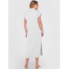 image:imageANRABESS Womens Summer Casual Midi Dresses Short Sleeve Polo V Neck Loose Split WrinkleFree Beach Vacation Tshirt Maxi DressWhite