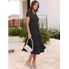 image:imageANRABESS Womens Summer Casual Short Sleeve V Neck Midi Dresses 2026 Spring Flowy Aline Tiered T Shirts Boho Beach DressBlack