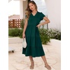 image:imageANRABESS Womens Summer Casual Short Sleeve V Neck Midi Dresses 2026 Spring Flowy Aline Tiered T Shirts Boho Beach DressDark Green
