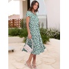 image:imageANRABESS Womens Summer Casual Short Sleeve V Neck Midi Dresses 2026 Spring Flowy Aline Tiered T Shirts Boho Beach DressGreen Beige Floral