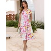 image:imageANRABESS Womens Summer Casual Short Sleeve V Neck Midi Dresses 2026 Spring Flowy Aline Tiered T Shirts Boho Beach DressMulticolour Floral