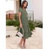 image:imageANRABESS Womens Summer Casual Short Sleeve V Neck Midi Dresses 2026 Spring Flowy Aline Tiered T Shirts Boho Beach DressOlive Green