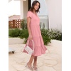 image:imageANRABESS Womens Summer Casual Short Sleeve V Neck Midi Dresses 2026 Spring Flowy Aline Tiered T Shirts Boho Beach DressPeach