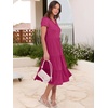 image:imageANRABESS Womens Summer Casual Short Sleeve V Neck Midi Dresses 2026 Spring Flowy Aline Tiered T Shirts Boho Beach DressRose
