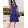 image:imageANRABESS Womens Summer Casual Short Sleeve V Neck Midi Dresses 2026 Spring Flowy Aline Tiered T Shirts Boho Beach DressRoyal Blue